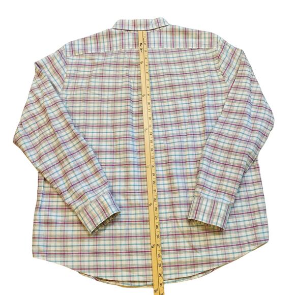 Vineyard Vines Shirt Mens XL Plaid Murray Slim Fit Button Up Long Sleeve Stretch - Picture 7 of 9